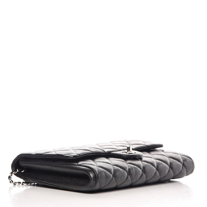 Chanel Caviar Quilted Clutch With Chain Flap Black 4 of 9