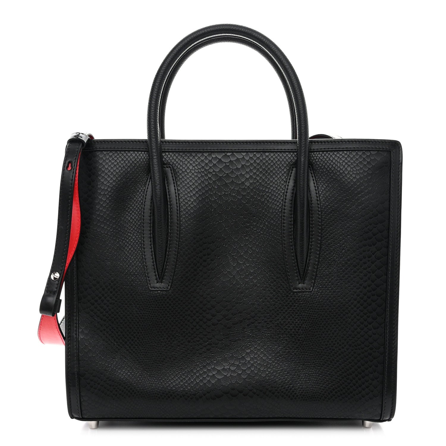 Christian Louboutin Snakeskin Medium Paloma Tote Black 1 of 11