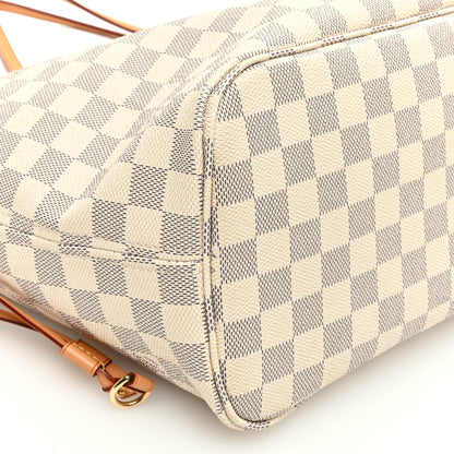 Louis Vuitton Damier Azur Neo Neverfull MM Rose Ballerine 9 of 10