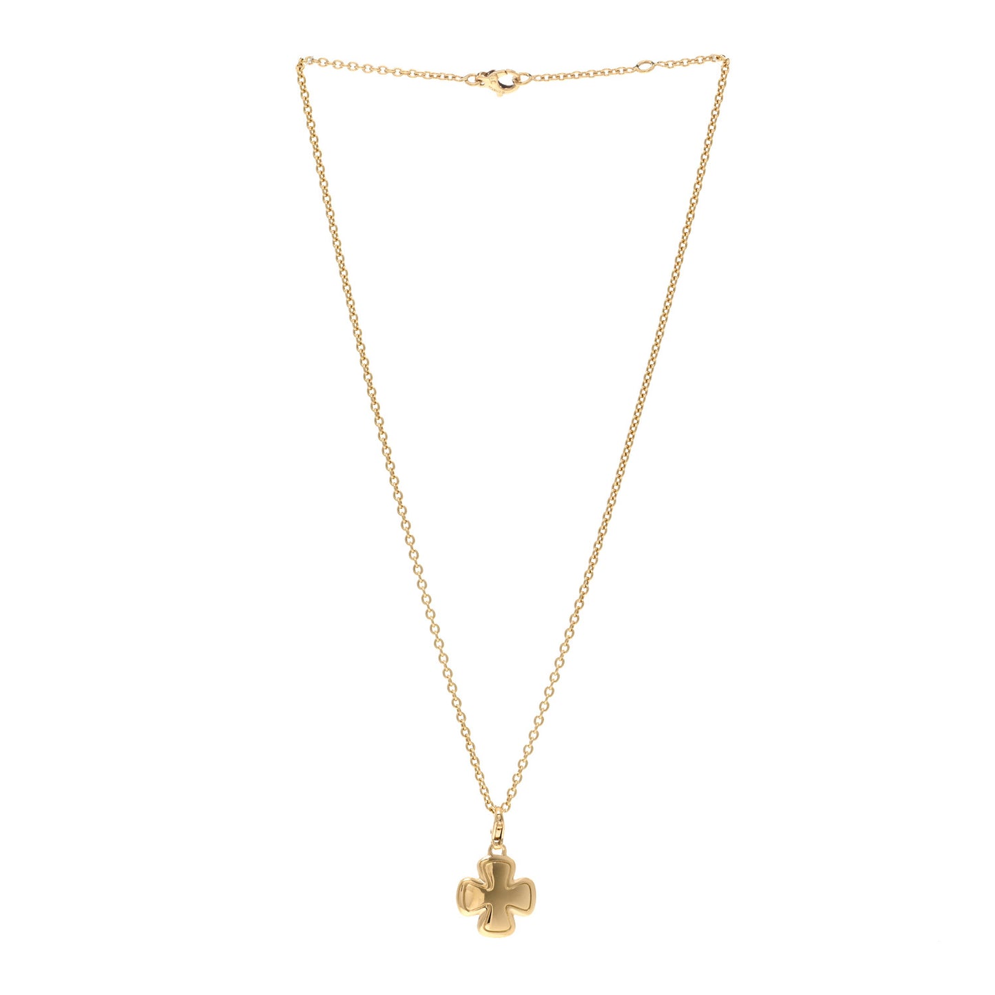 18K Yellow Gold Cross Pendant Necklace