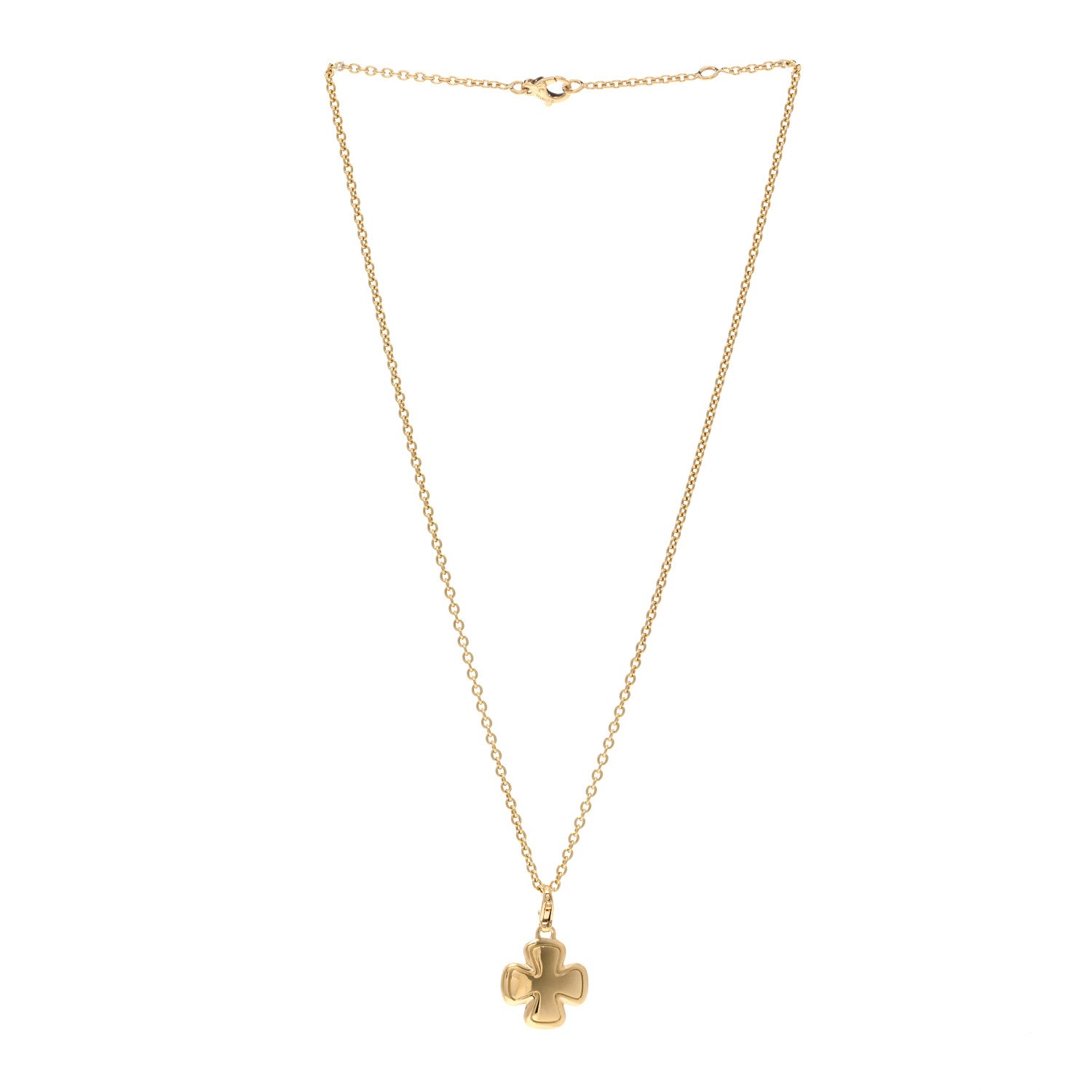Chanel 18K Yellow Gold Cross Pendant Necklace 3 of 4