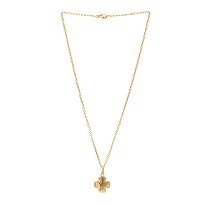 Chanel 18K Yellow Gold Cross Pendant Necklace 3 of 4