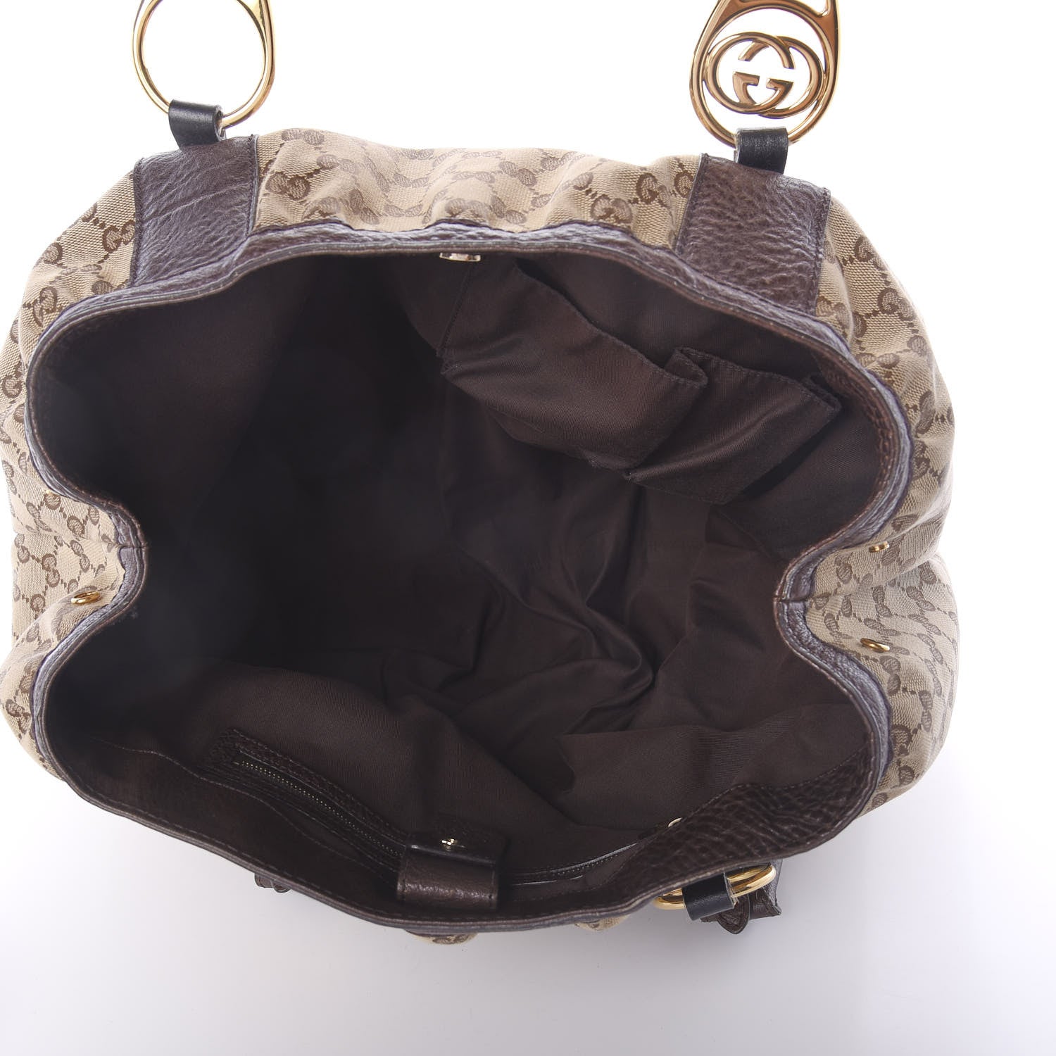 Gucci Monogram Medium Interlocking Icon Tote Dark Brown 5 of 9