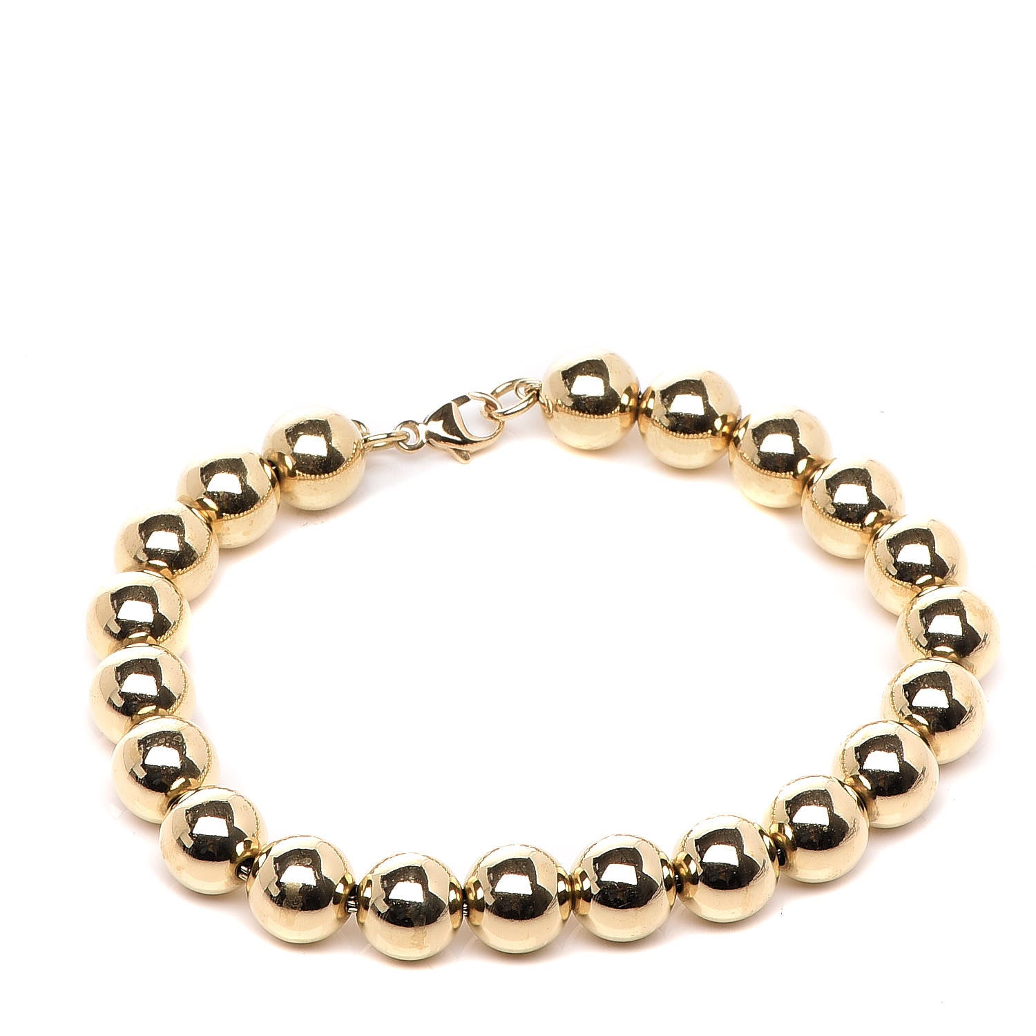 Tiffany 18K Yellow Gold 8mm HardWear Ball Bracelet 1 of 6