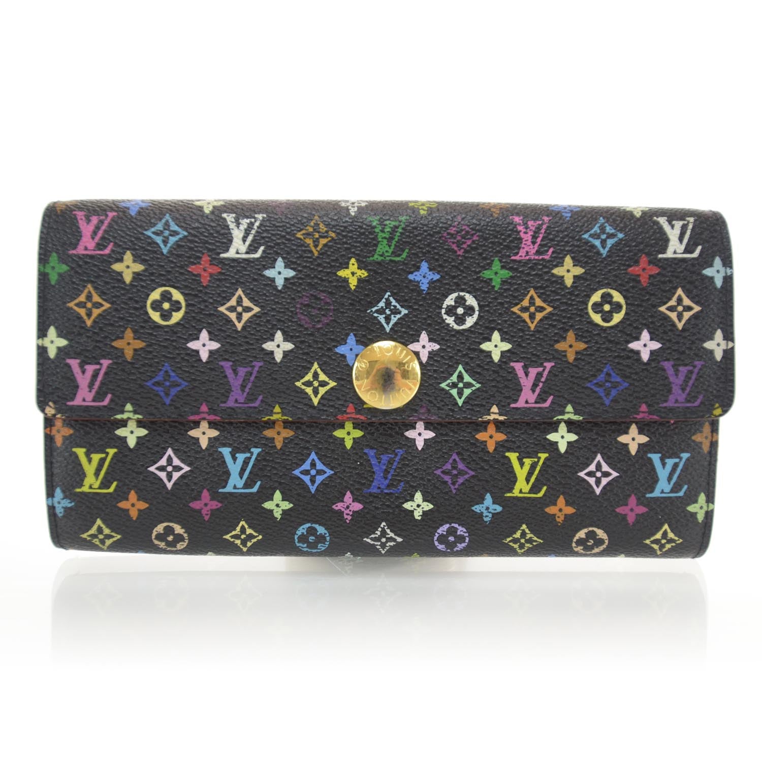 Louis Vuitton Monogram Multicolor Sarah Wallet Black 1 of 7