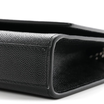 Saint Laurent Grain De Poudre Small Monogram Kate Satchel Black 10 of 11