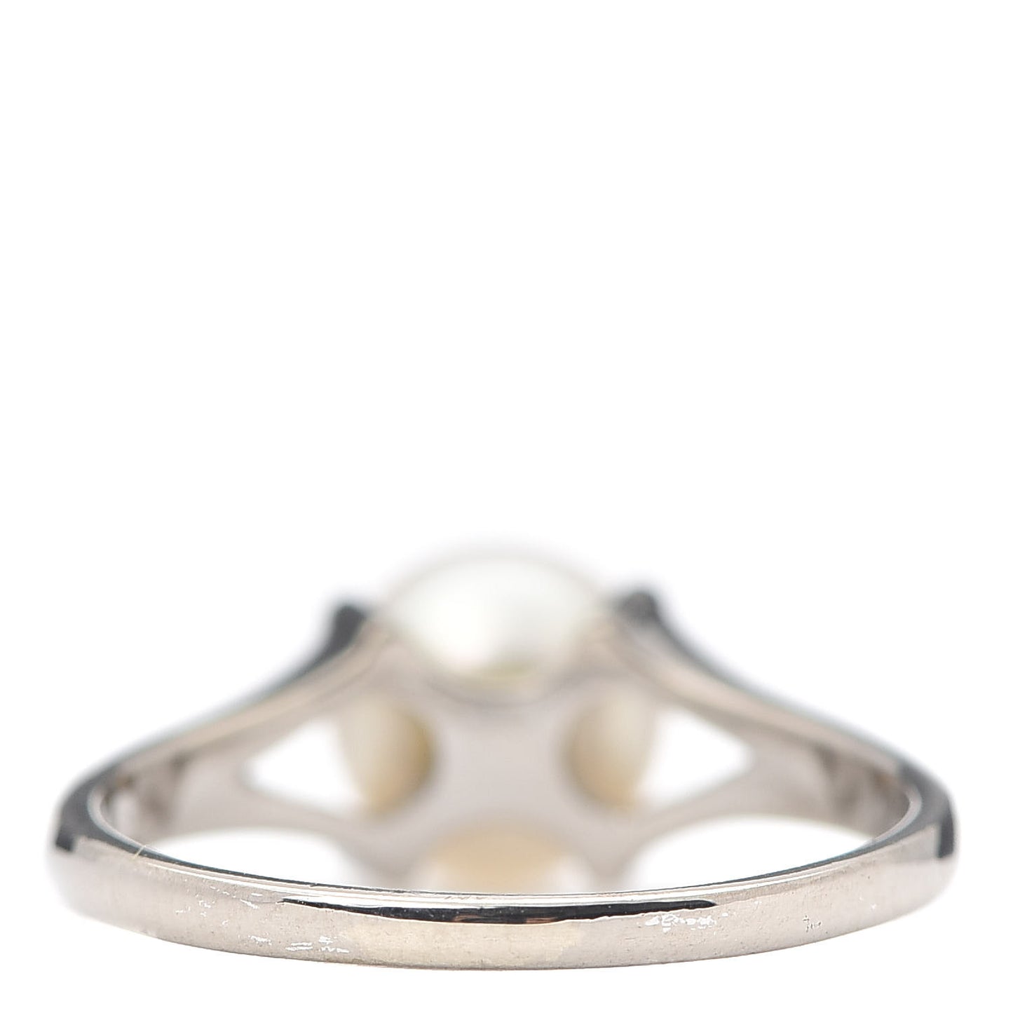 14K White Gold Akoya Pearl 7mm Ring 51 5.75