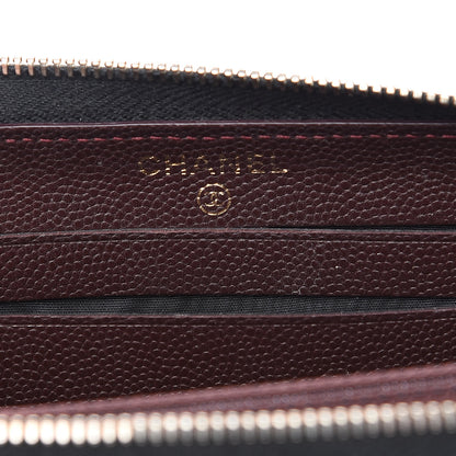 Chanel Caviar Quilted Medium Zip Around Wallet Black 5 of 10