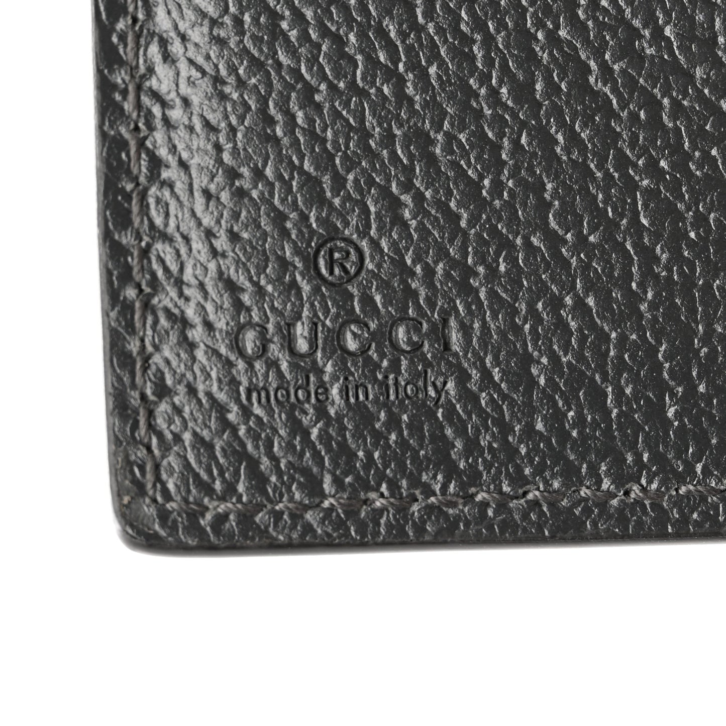 GG Supreme Monogram Azalea Calfskin Retro Interlocking G Bi-Fold Wallet Black
