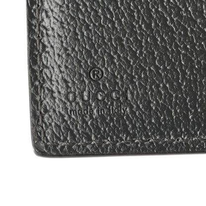 Gucci GG Supreme Monogram Azalea Calfskin Retro Interlocking G Bi-Fold Wallet Black 6 of 7