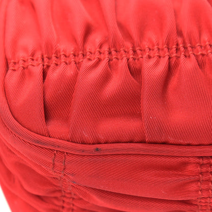 Prada Tessuto Nylon Gaufre Shoulder Bag Rosso 11 of 12