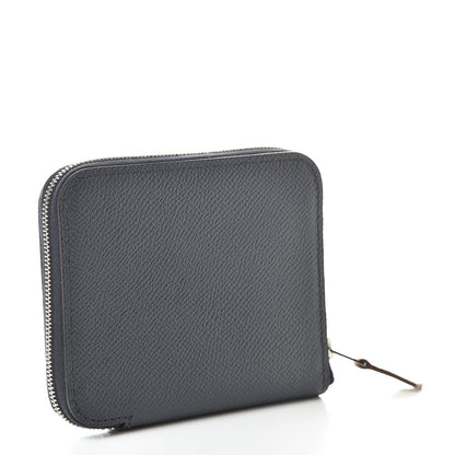 Hermes Epsom Silk'in Compact Wallet Bleu Indigo 3 of 9