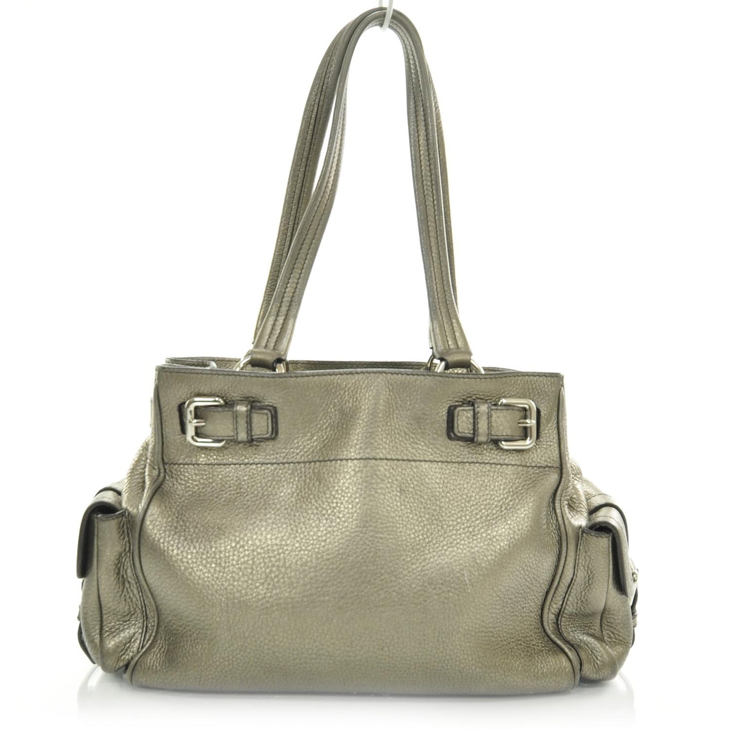 Calfskin Tote Silver