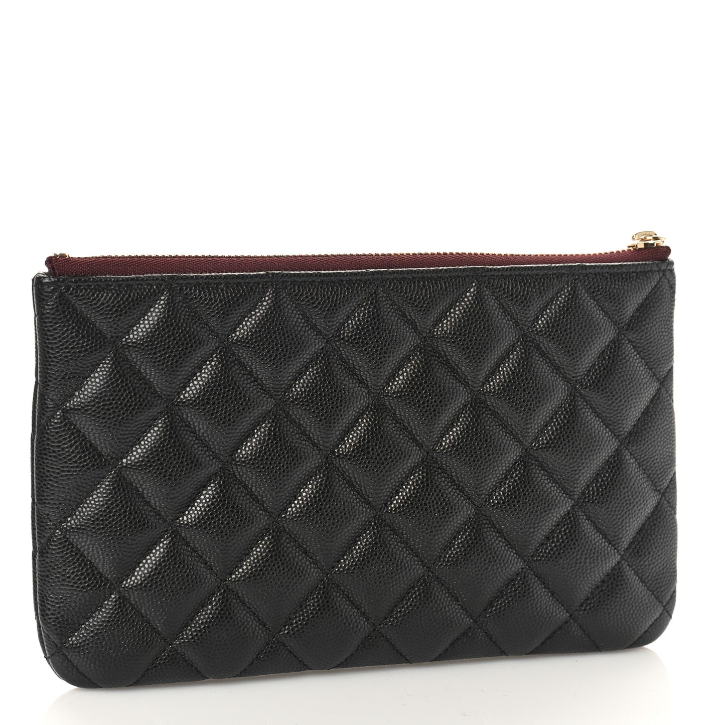 Caviar Quilted Cosmetic Case Black