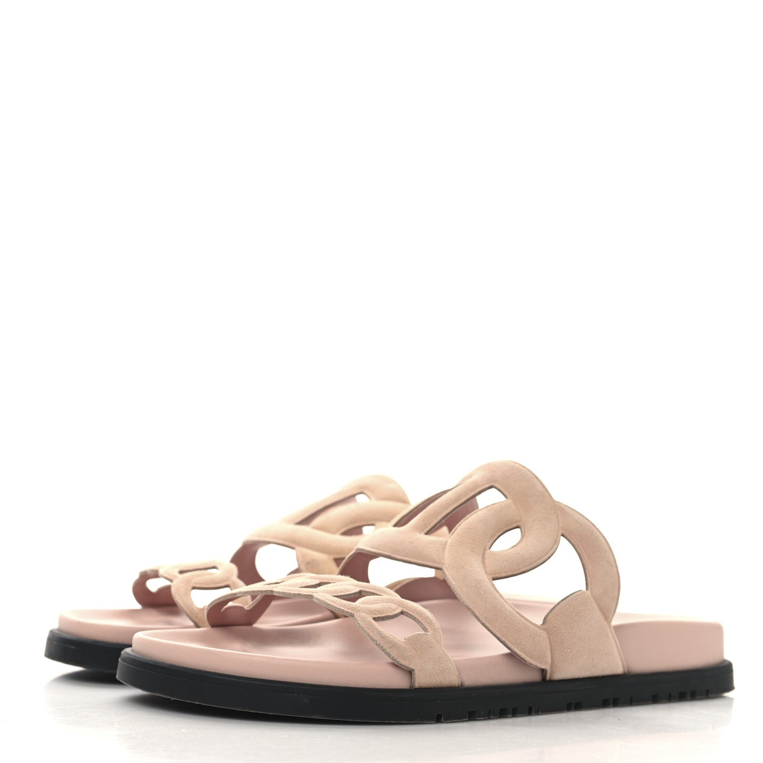 Hermes Suede Goatskin Extra Sandals 36 Rose Opaline 4 of 10