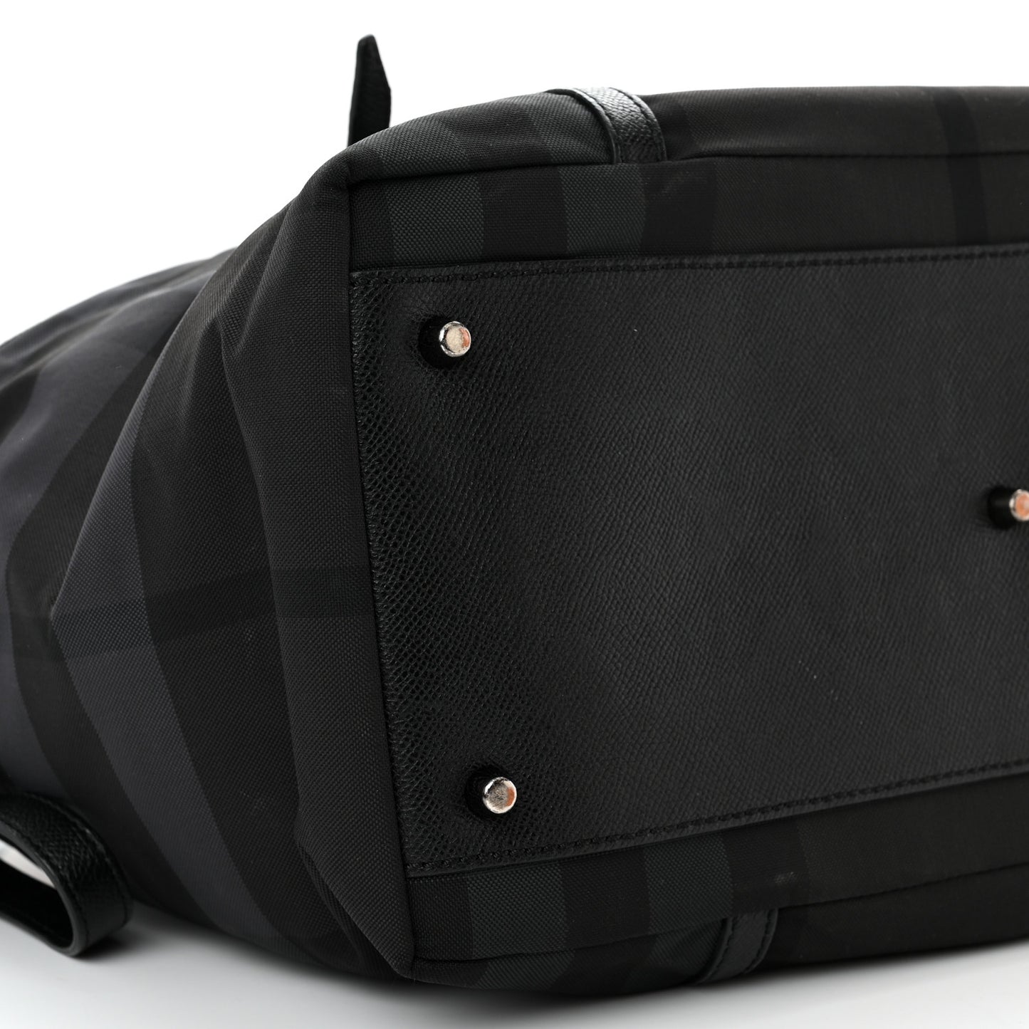 Nylon House Check Diaper Bag Black