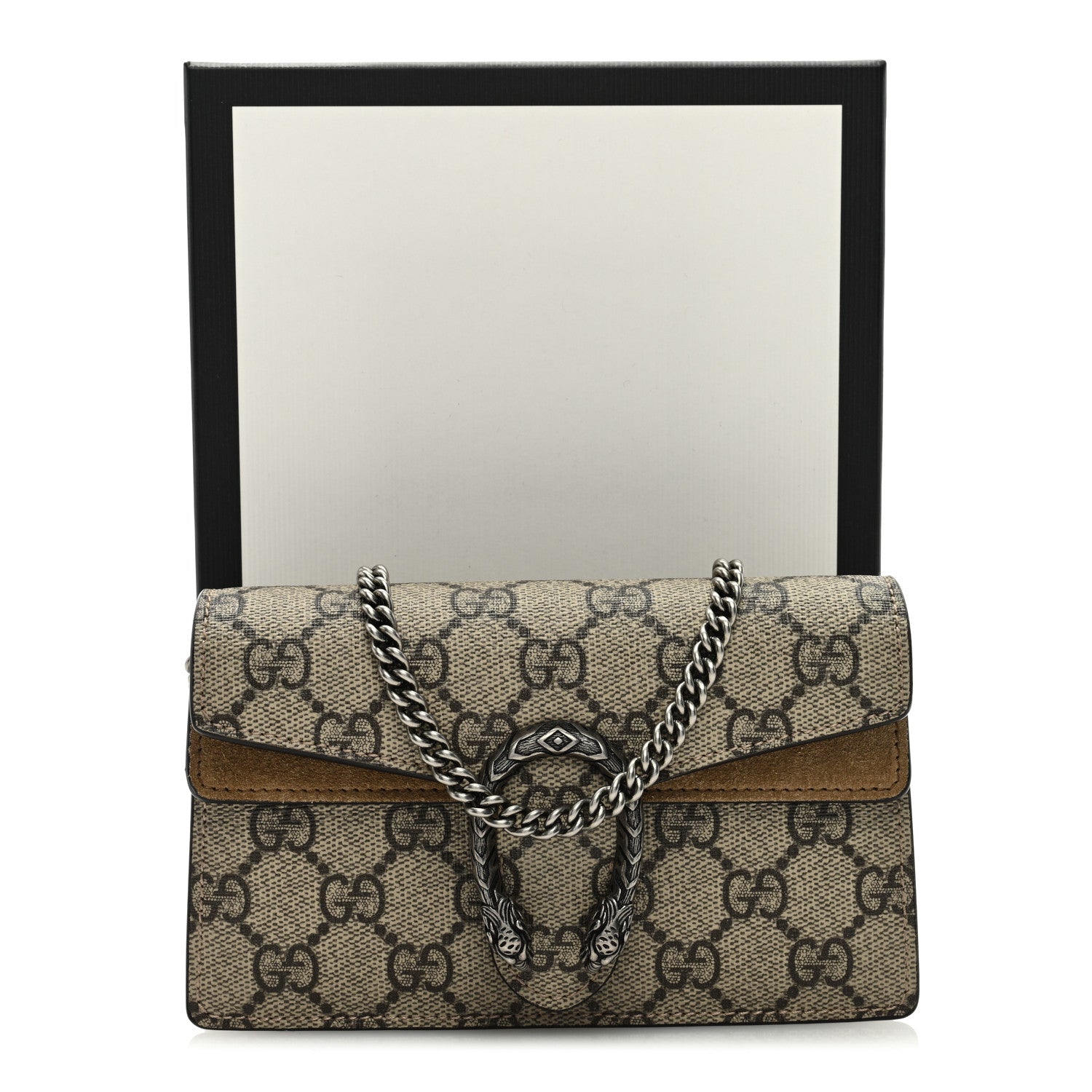 Gucci GG Supreme Monogram Super Mini Dionysus Shoulder Bag Taupe 9 of 9