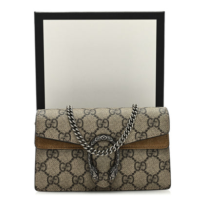 Gucci GG Supreme Monogram Super Mini Dionysus Shoulder Bag Taupe 9 of 9