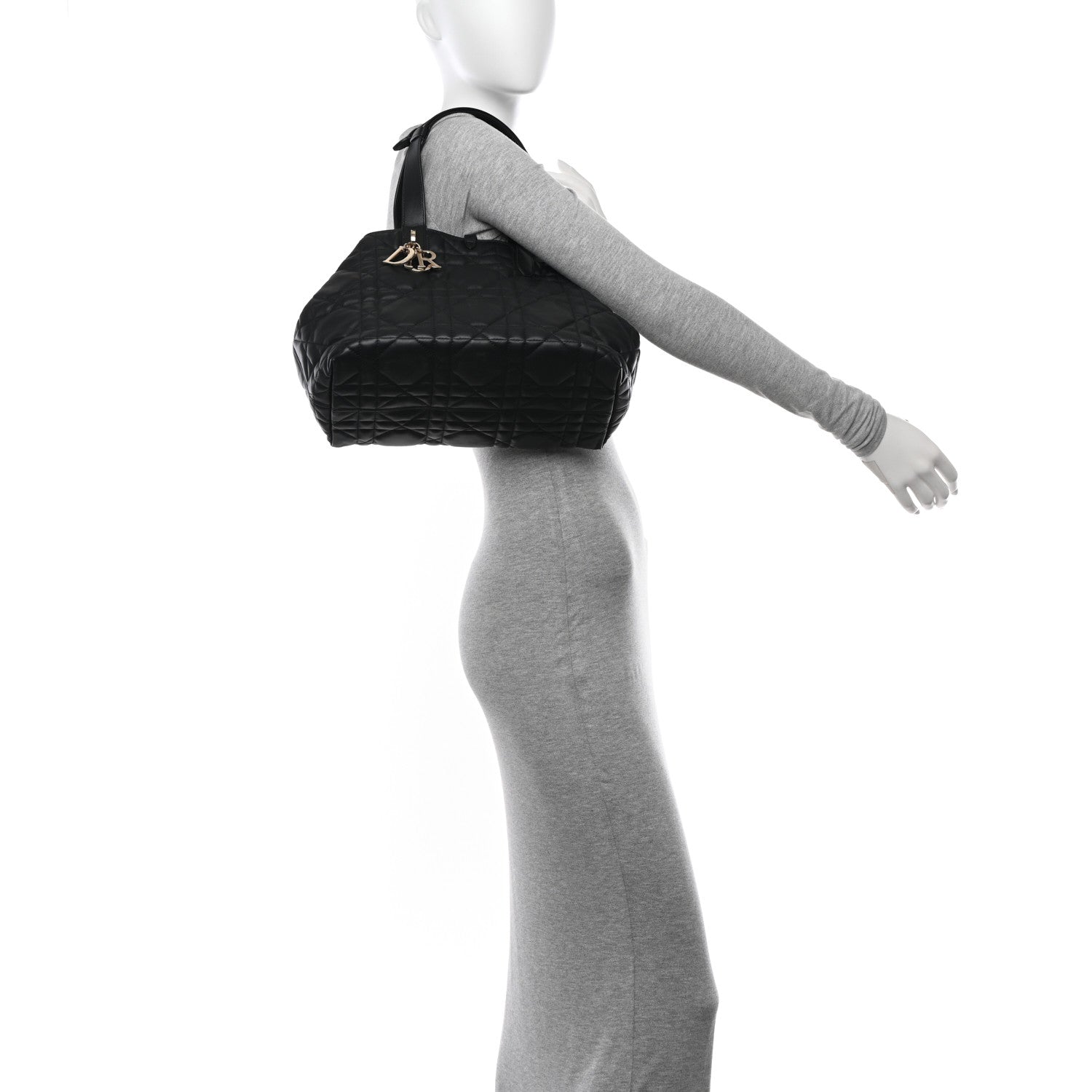 Christian Dior Calfskin Macrocannage Medium Toujours Black 2 of 10