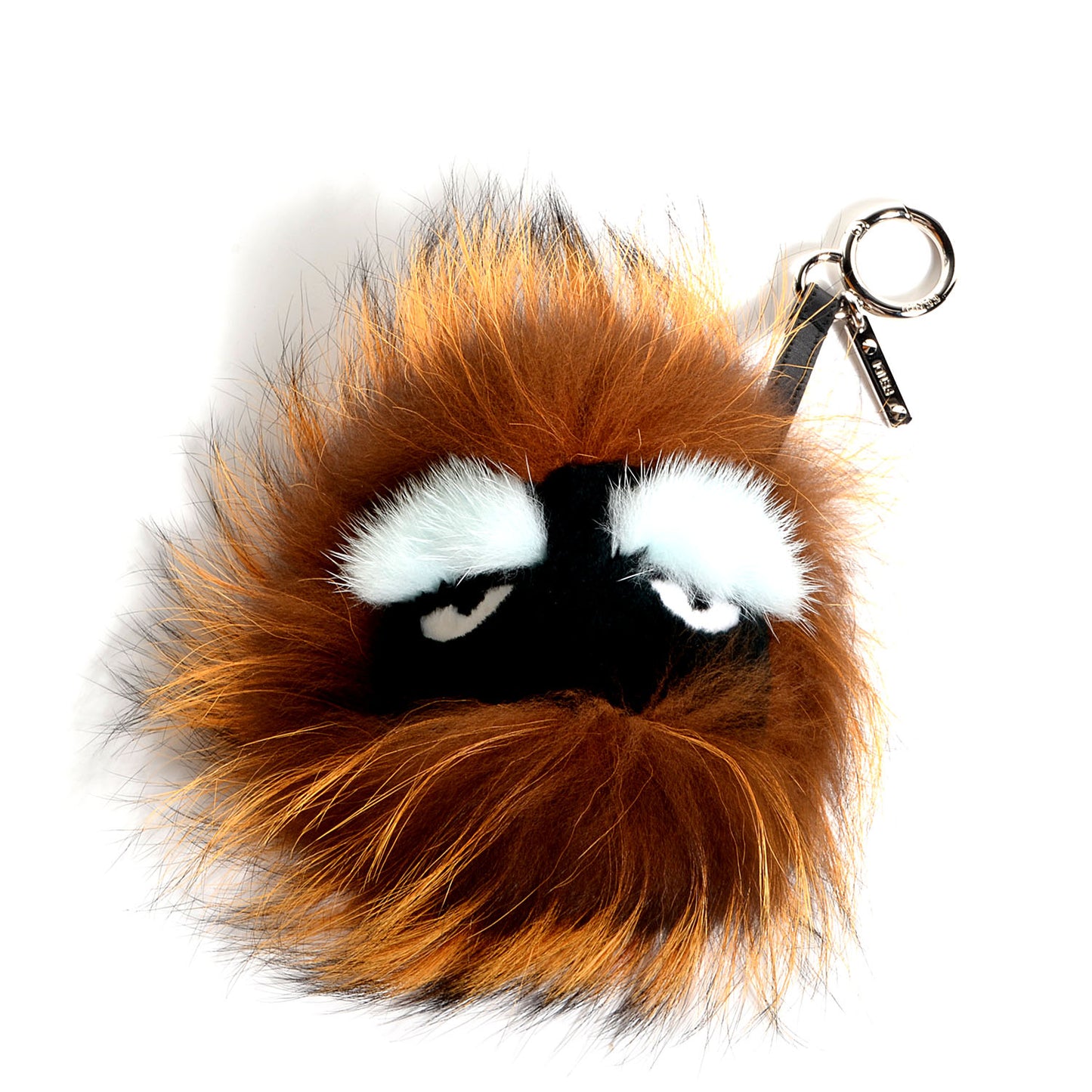 Fox Mink Rabbit Fur Vitello Flamingo Kooky Monster Bag Bug Charm Zucca Multicolor Black