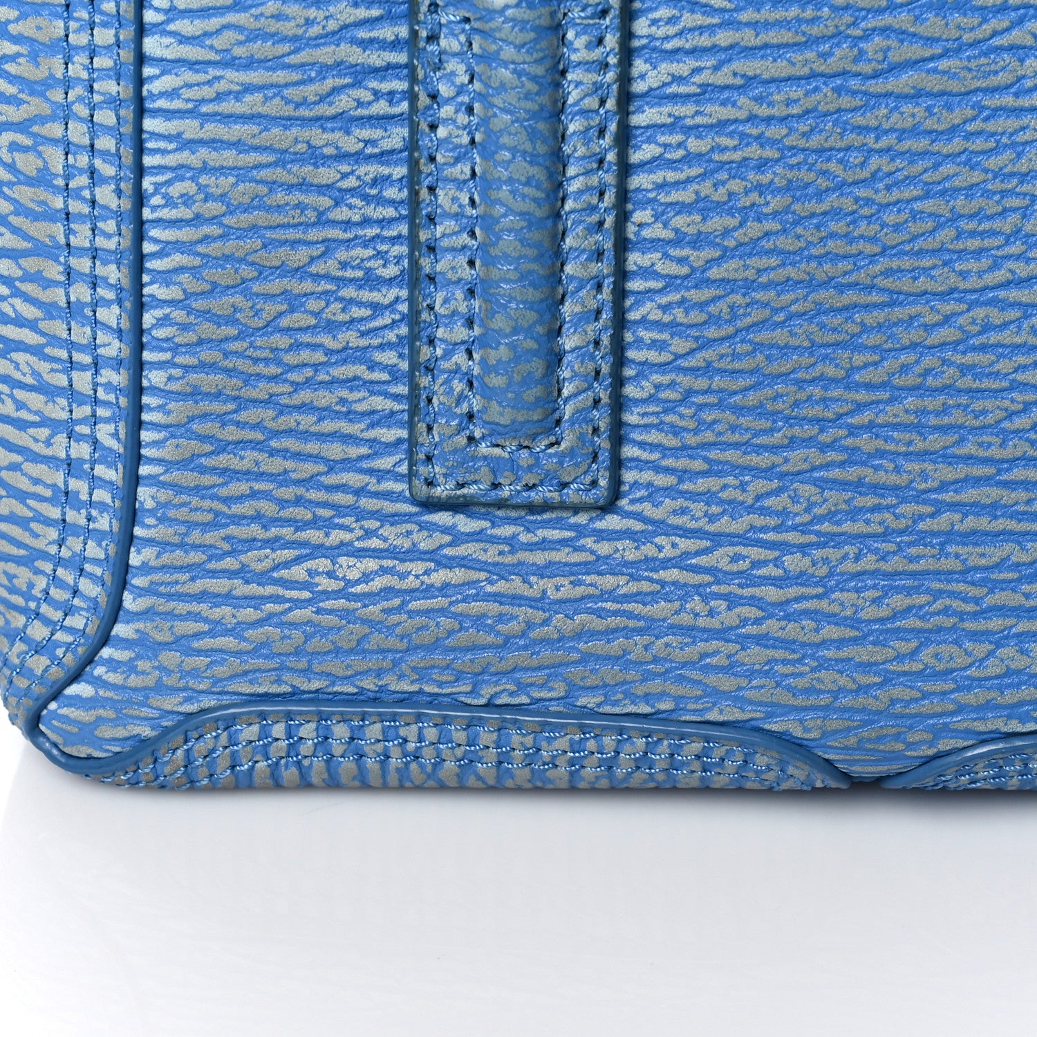 3.1 Phillip Lim Textured Calfskin Mini Pashli Satchel Blue Ivory 21 of 21