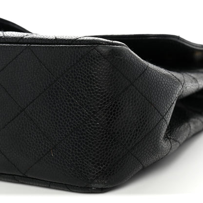 Chanel Caviar Quilted Jumbo Single Flap Black 10 of 13