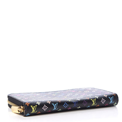 Louis Vuitton Monogram Multicolor Zippy Wallet Black Violet 4 of 6