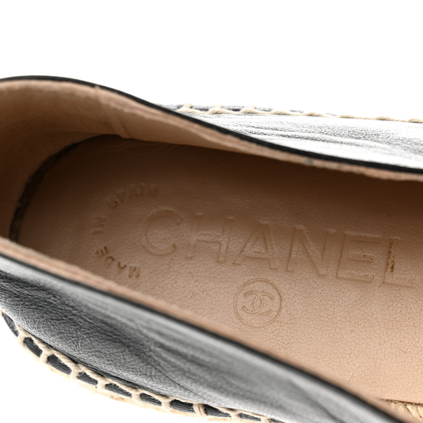 Lambskin CC Espadrilles 39 Black