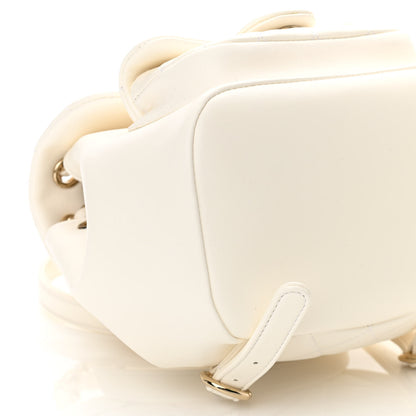 Chanel Lambskin Quilted Small Duma Drawstring Backpack White 9 of 10