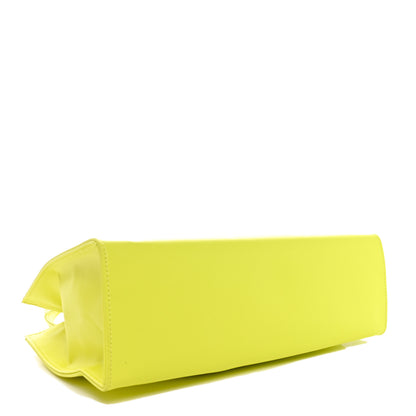 Telfar Vegan Leather Shmedium Shopping Bag Highlighter Yellow 4 of 9