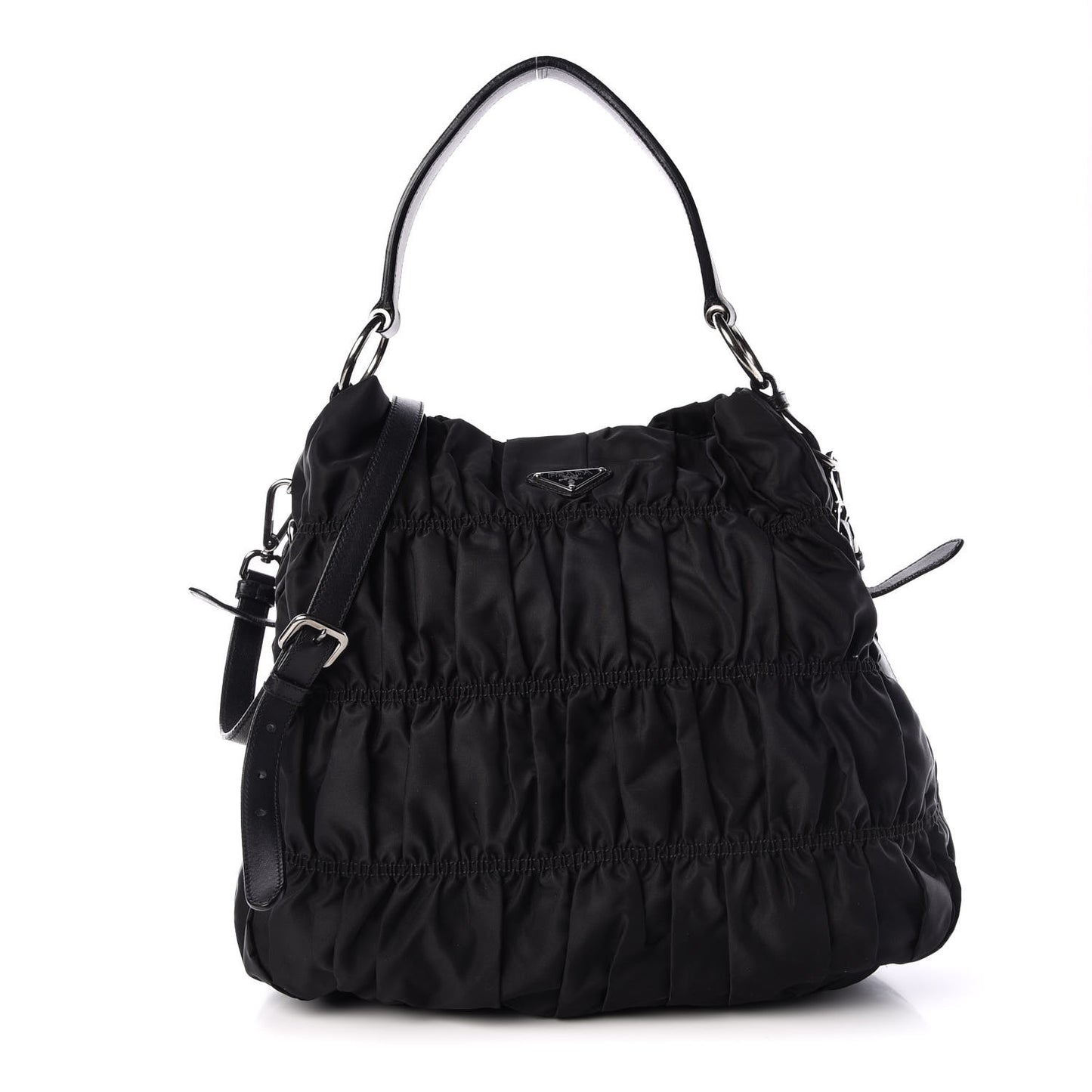 Tessuto Nylon Gaufre Hobo Black
