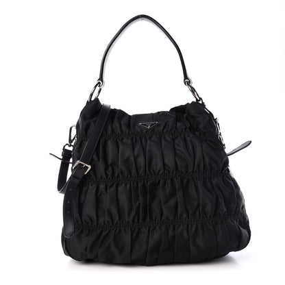 Prada Tessuto Nylon Gaufre Hobo Black 1 of 10