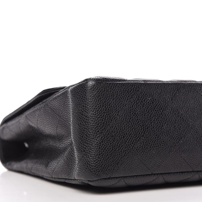 Chanel Caviar Quilted Jumbo Single Flap Black 6 of 11