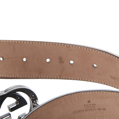 Gucci Imprime Monogram Interlocking G Belt 95 38 Black 7 of 7