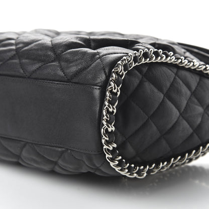 Chanel Washed Lambskin Chain Around Hobo Black 7 of 10