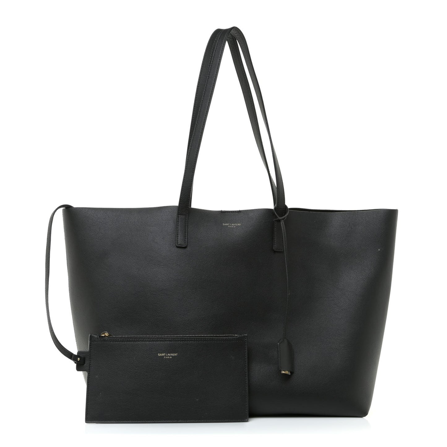 Calfskin Large Shopping Tote Black