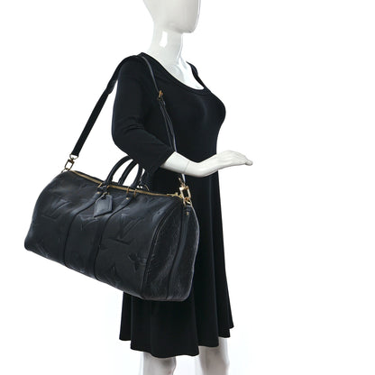 Louis Vuitton Empreinte Monogram Giant Keepall Bandouliere 45 Black 2 of 9
