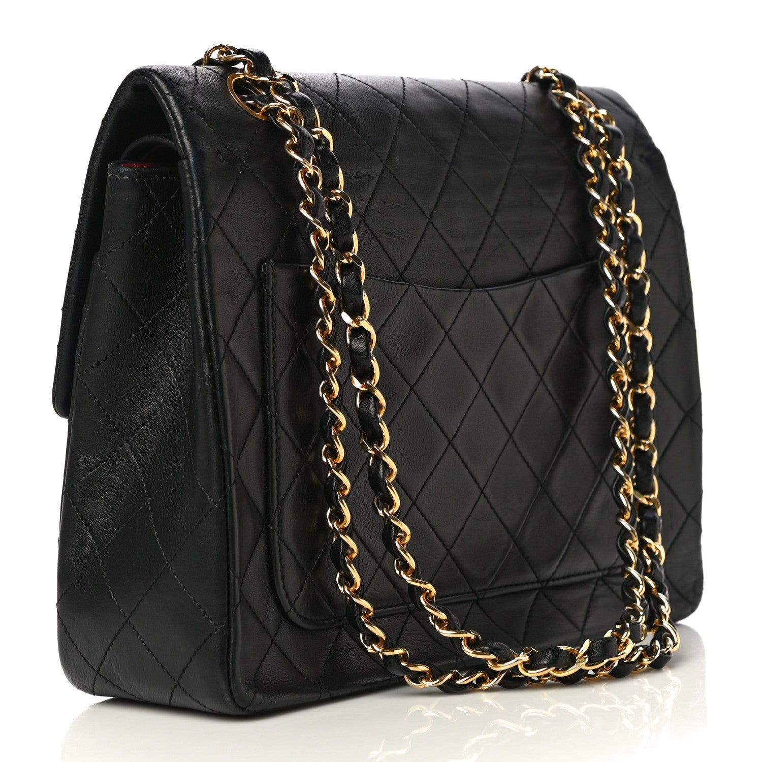 Chanel Lambskin Quilted Medium Double Flap Black 3 of 24