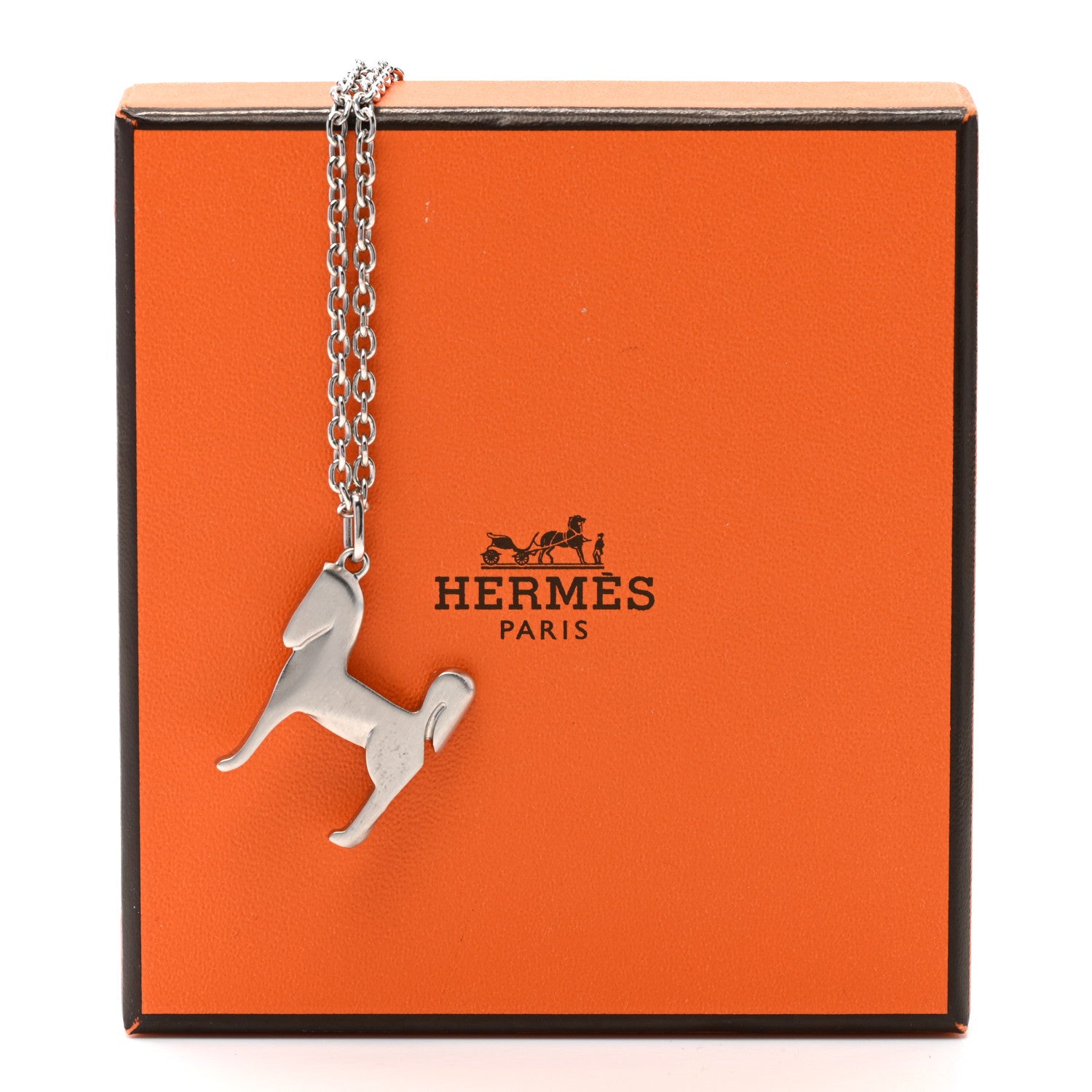 Hermes Palladium Panache Pendant Necklace 8 of 8