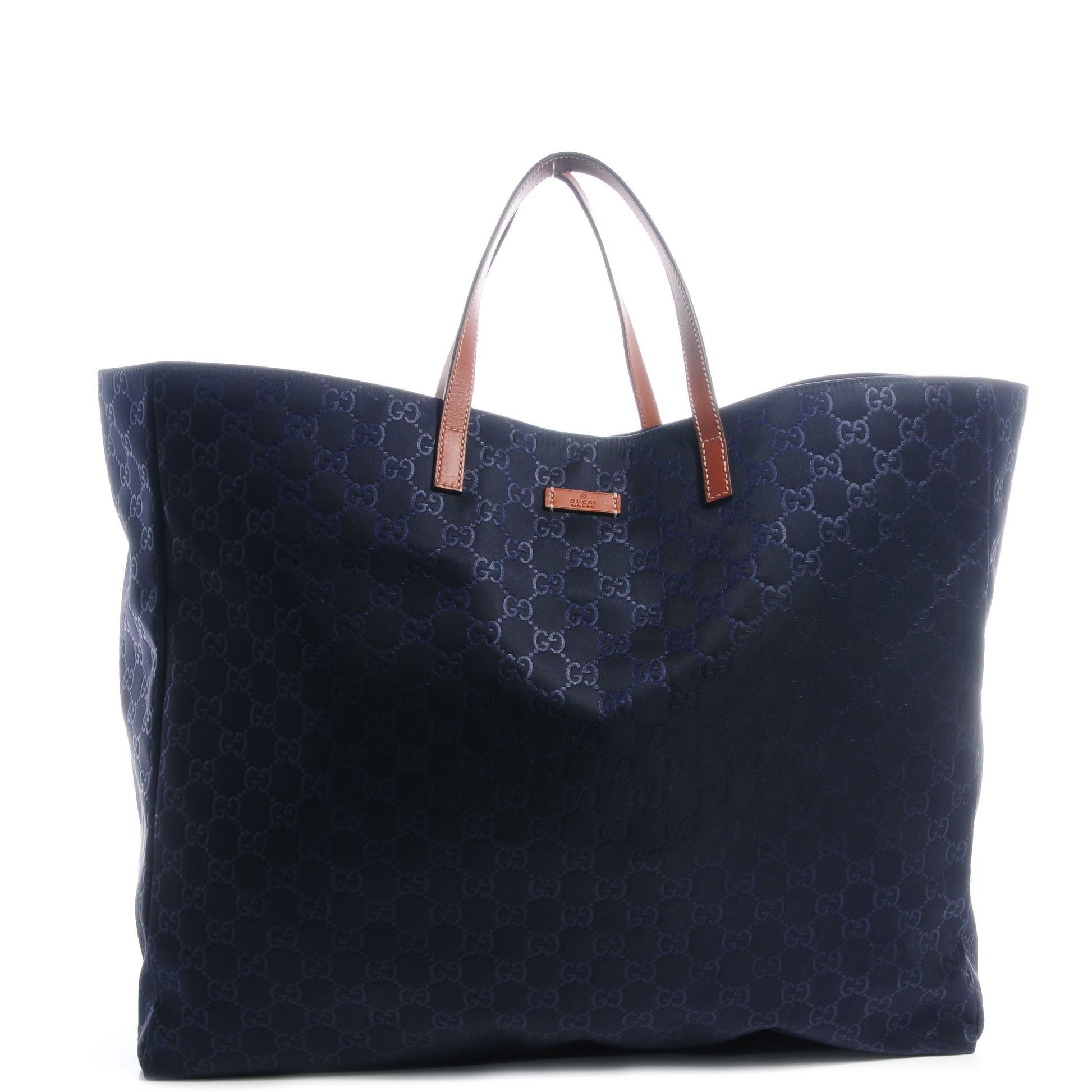 Gucci Nylon Monogram Large Tote Blue 1 of 7