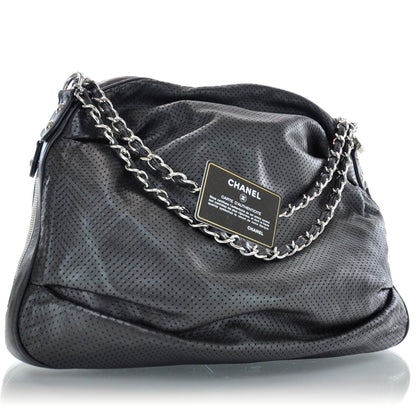 Chanel Perforated Baseball Spirit Ligne Hobo Black 3 of 10