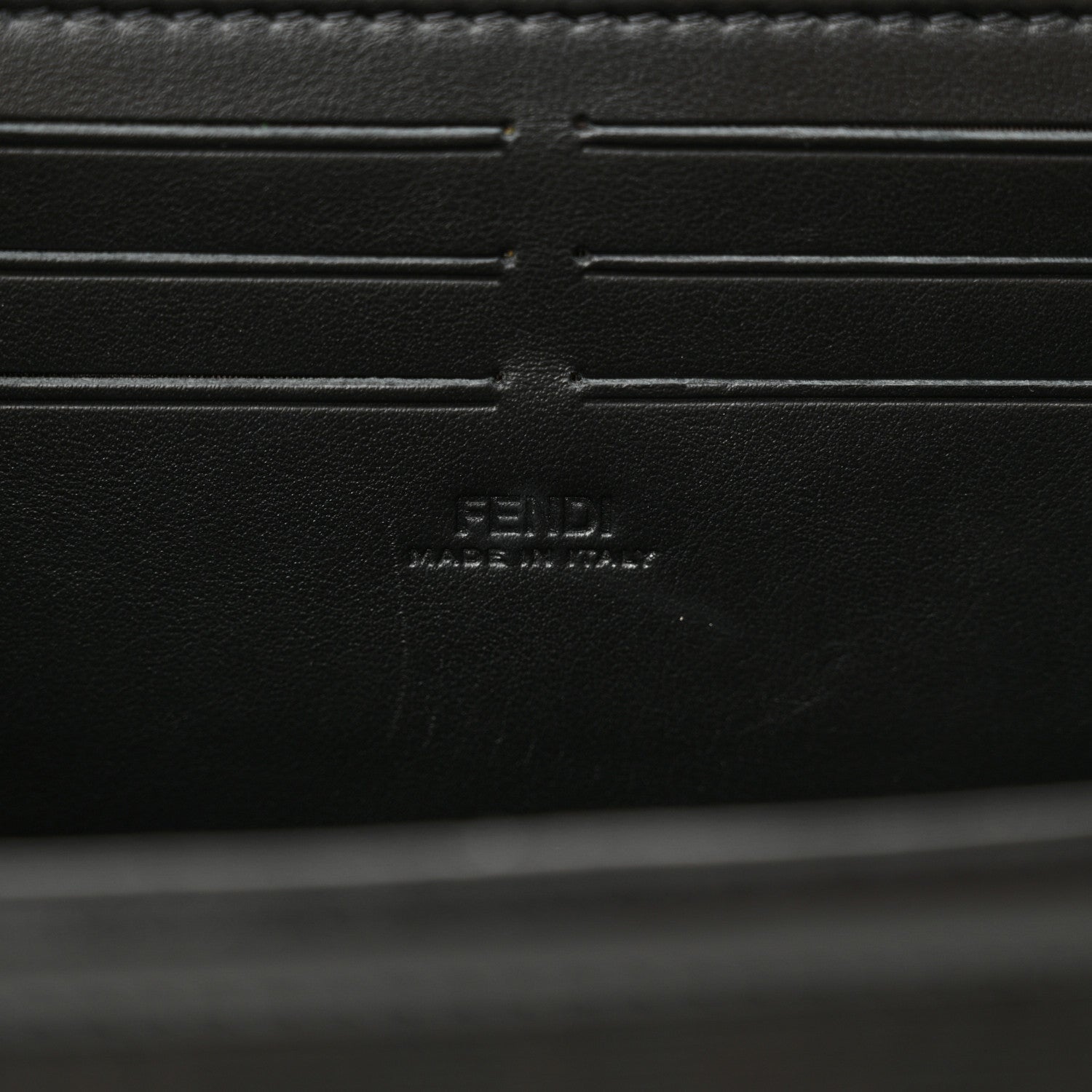 Fendi FF Eclissi Jacquard Vitello King Baguette Soft Trunk Tobacco Moro Black 6 of 12