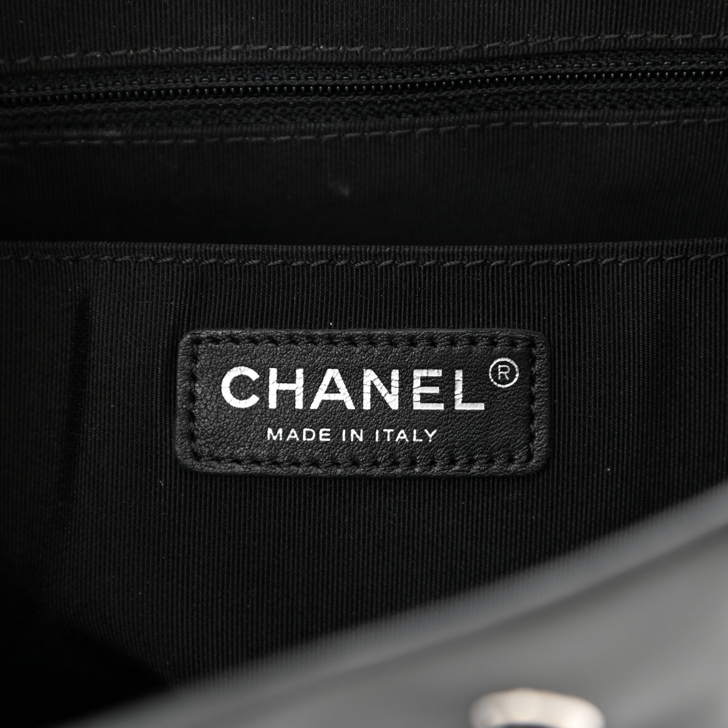 Calfskin Chevron Quilted Large Urban Spirit Backpack Black