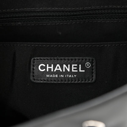 Chanel Calfskin Chevron Quilted Large Urban Spirit Backpack Black 5 of 7