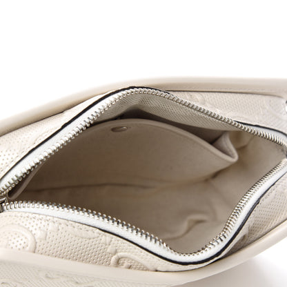 Gucci Calfskin GG Tennis Embossed Cosmetic Case Mystic White 5 of 7