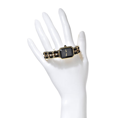 Chanel Stainless Steel Lambskin 20mm Chain Premiere Quartz Watch Gold L 2 of 6