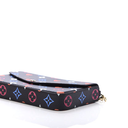 Louis Vuitton Game On Felicie Chain Wallet Black 8 of 16