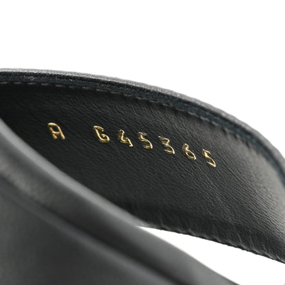 Chanel Lambskin Logo Platform Sandals 37 Black 9 of 9