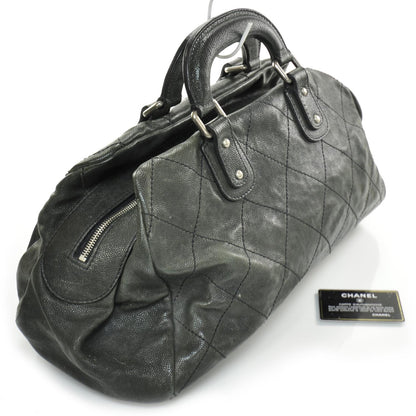 Chanel Caviar Outdoor Ligne Doctor Bag Black/Dk Grn tint 3 of 13