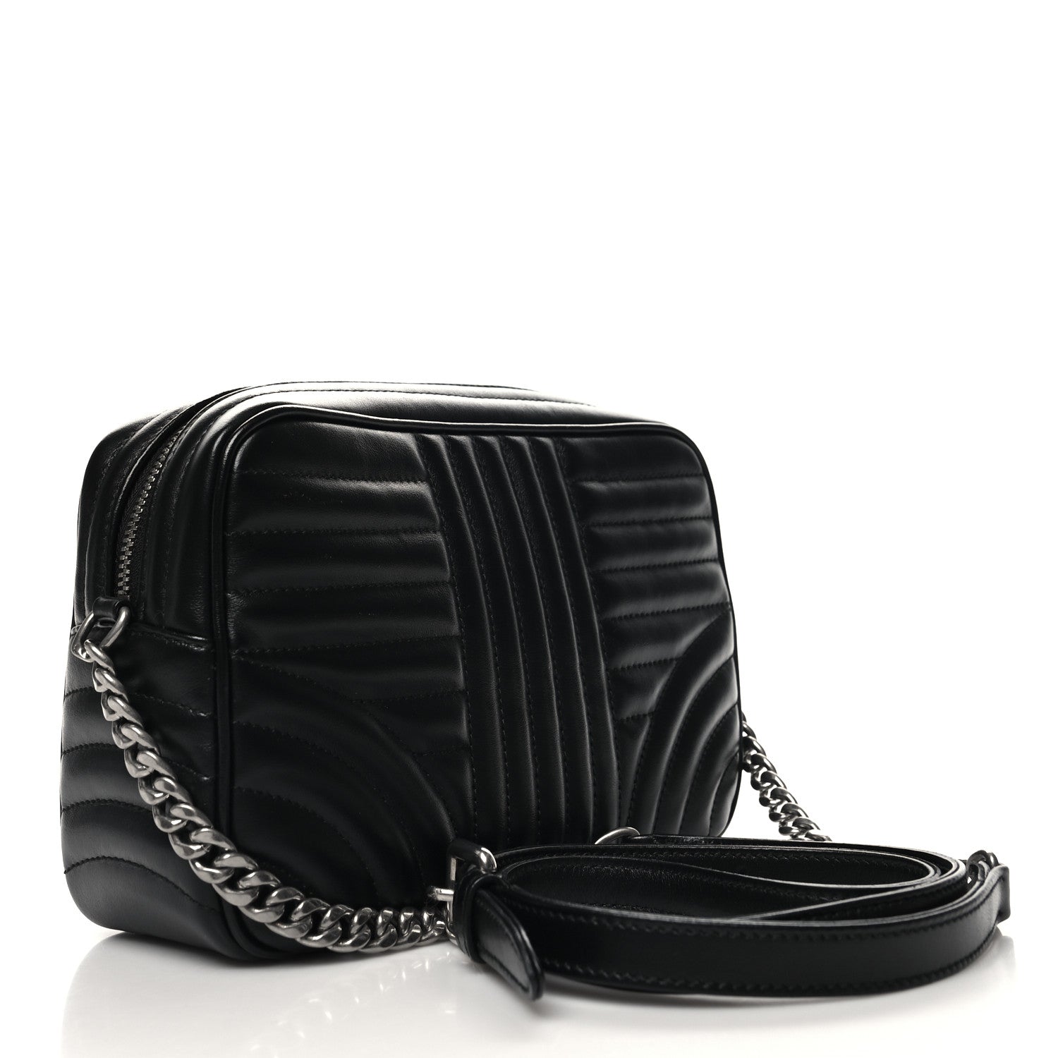 Prada Soft Calfskin Diagramme Camera Bag Black 3 of 9